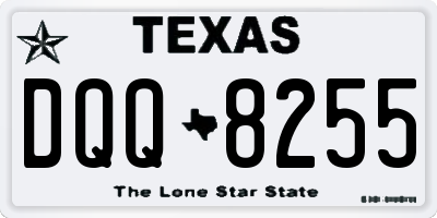 TX license plate DQQ8255