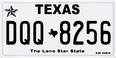 TX license plate DQQ8256