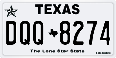 TX license plate DQQ8274