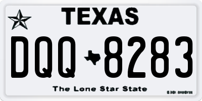 TX license plate DQQ8283