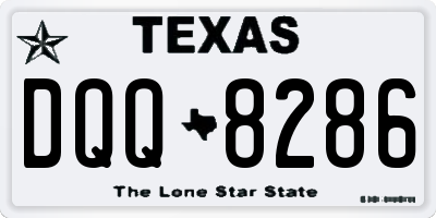 TX license plate DQQ8286