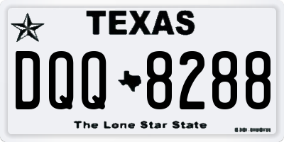 TX license plate DQQ8288