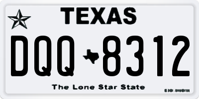 TX license plate DQQ8312