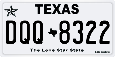 TX license plate DQQ8322