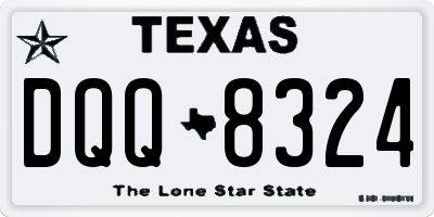 TX license plate DQQ8324