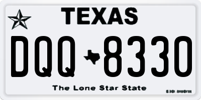 TX license plate DQQ8330