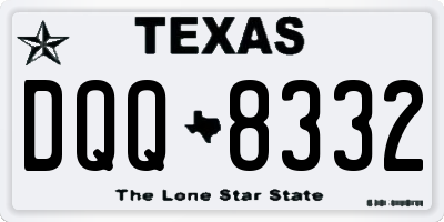 TX license plate DQQ8332