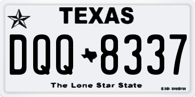 TX license plate DQQ8337