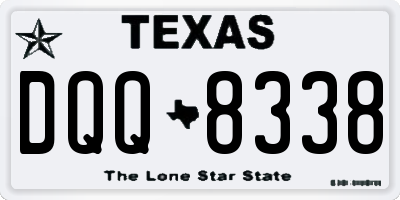 TX license plate DQQ8338