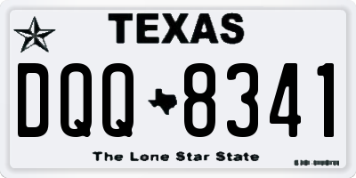 TX license plate DQQ8341