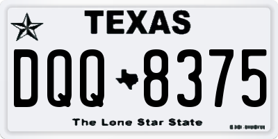 TX license plate DQQ8375