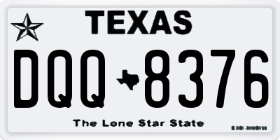 TX license plate DQQ8376