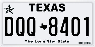 TX license plate DQQ8401