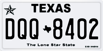 TX license plate DQQ8402