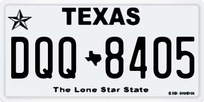 TX license plate DQQ8405