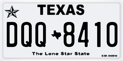 TX license plate DQQ8410