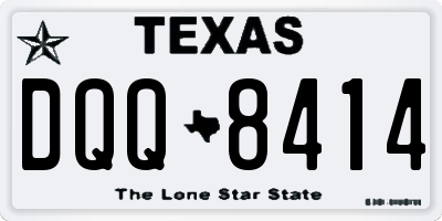 TX license plate DQQ8414