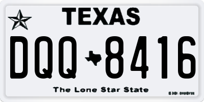 TX license plate DQQ8416