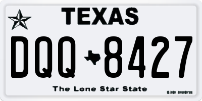 TX license plate DQQ8427