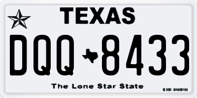 TX license plate DQQ8433