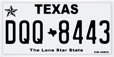 TX license plate DQQ8443