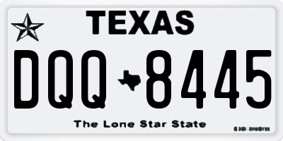 TX license plate DQQ8445