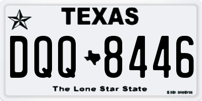 TX license plate DQQ8446