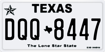 TX license plate DQQ8447