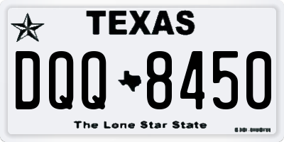 TX license plate DQQ8450