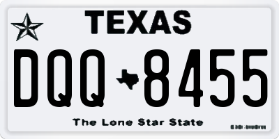 TX license plate DQQ8455