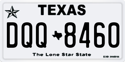 TX license plate DQQ8460