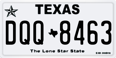 TX license plate DQQ8463