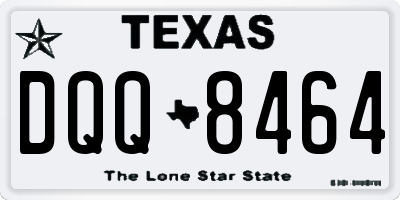 TX license plate DQQ8464