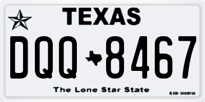 TX license plate DQQ8467