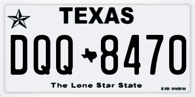TX license plate DQQ8470