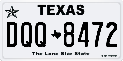TX license plate DQQ8472