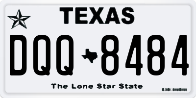 TX license plate DQQ8484