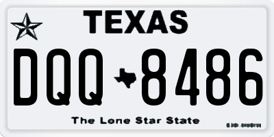TX license plate DQQ8486
