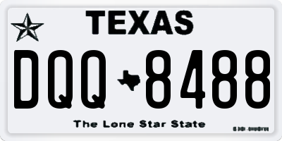 TX license plate DQQ8488