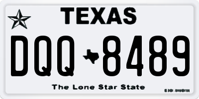 TX license plate DQQ8489