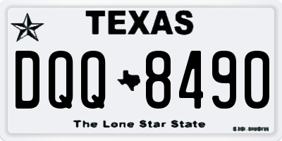 TX license plate DQQ8490