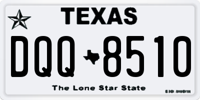TX license plate DQQ8510