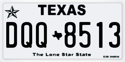 TX license plate DQQ8513