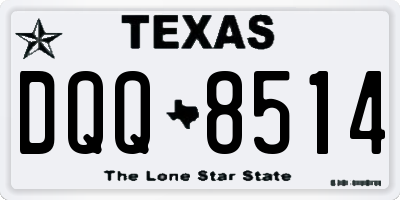 TX license plate DQQ8514