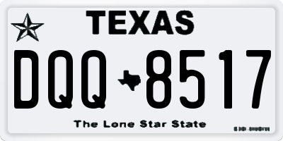 TX license plate DQQ8517