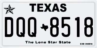 TX license plate DQQ8518