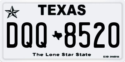 TX license plate DQQ8520
