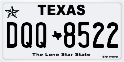TX license plate DQQ8522