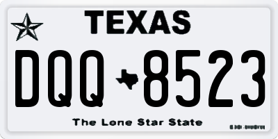 TX license plate DQQ8523