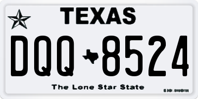 TX license plate DQQ8524